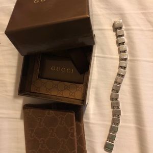 Gucci sterling silver link bracelet